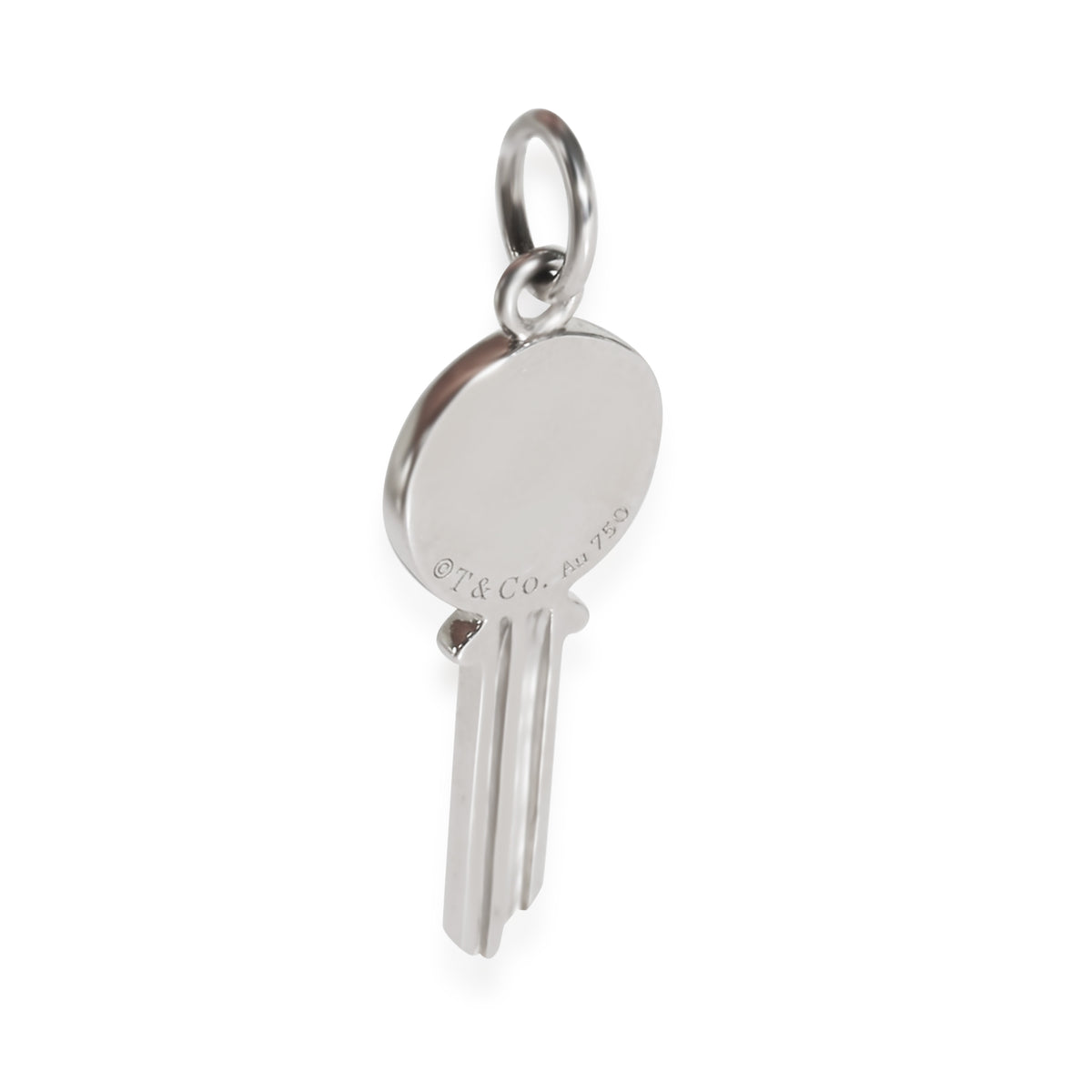 Mini Diamond Key Charm in 18k White Gold 0.04 CTW