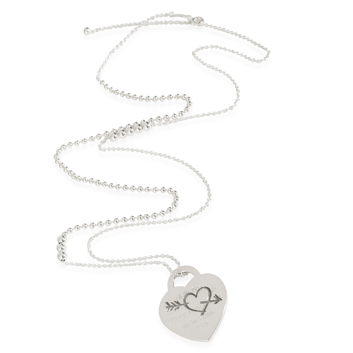 Return To Tiffany Heart & Arrow Pendant On 30 Inch Chain