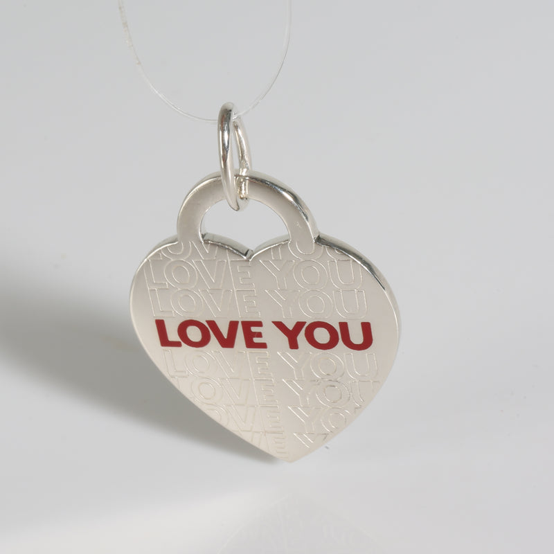 I Love You Heart Pendant in Sterling Silver