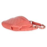 Pink Crumpled Quilted Calfskin Bi Classic Waist Bag