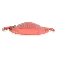 Pink Crumpled Quilted Calfskin Bi Classic Waist Bag