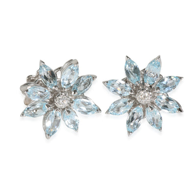 Topaz Earring in 18k White Gold 0.09 CTW