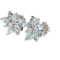 Topaz Earring in 18k White Gold 0.09 CTW