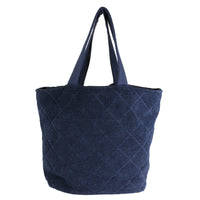 Navy Quilted Terry Cloth CC Tote