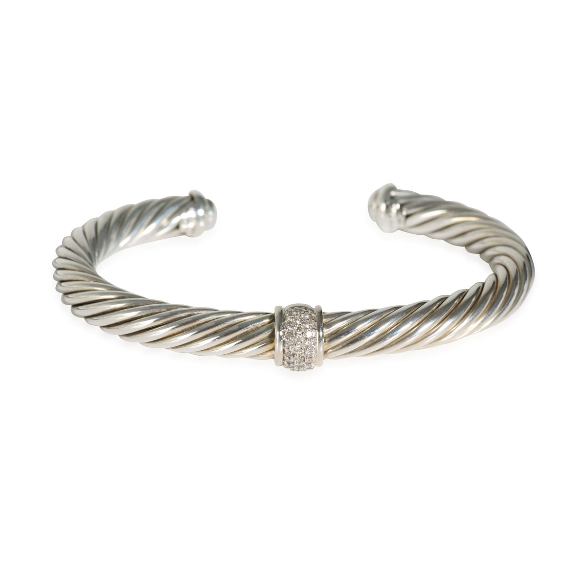 Cable Classic Bracelet in 18k Yellow Gold/Sterling Silver 0.21 CTW