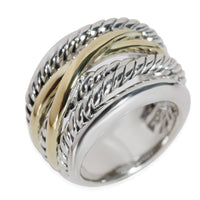 Crossover Ring in 14k Yellow Gold/Sterling Silver