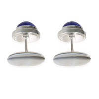 Georg Jensen Vintage Lapis Lazuli Cufflinks in  Sterling Silver bv