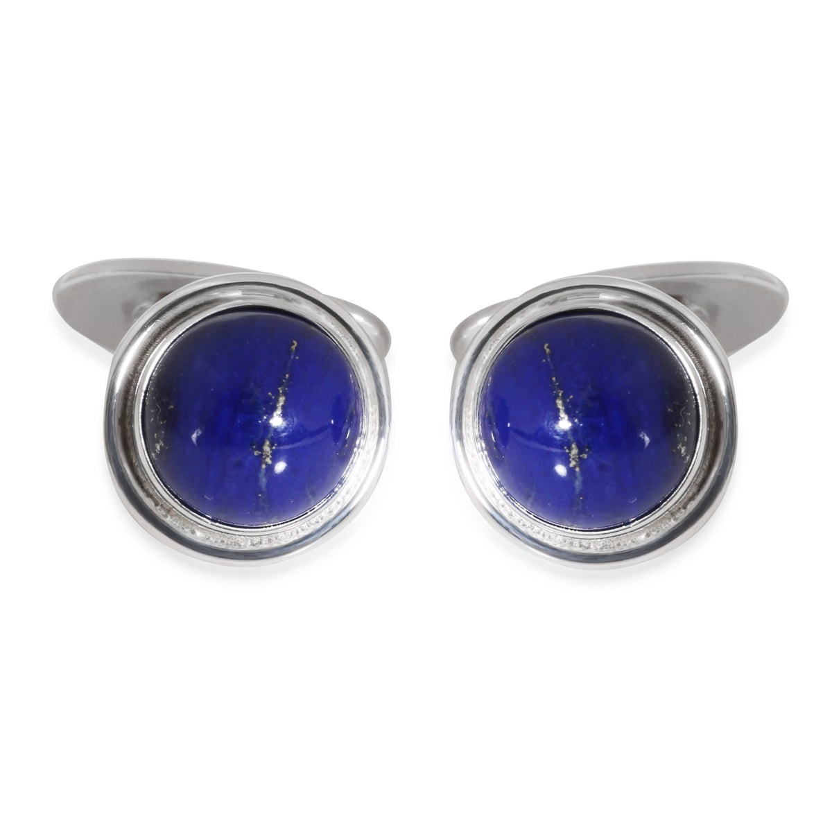 Georg Jensen Vintage Lapis Lazuli Cufflinks in  Sterling Silver fv