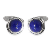 Georg Jensen Vintage Lapis Lazuli Cufflinks in  Sterling Silver fv