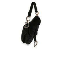 Black Velvet Crystal Mini Saddle Bag