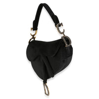 Black Velvet Crystal Mini Saddle Bag