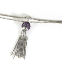 Berries Tassel Necklace With Amethyst in Sterling Silver