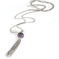 Berries Tassel Necklace With Amethyst in Sterling Silver