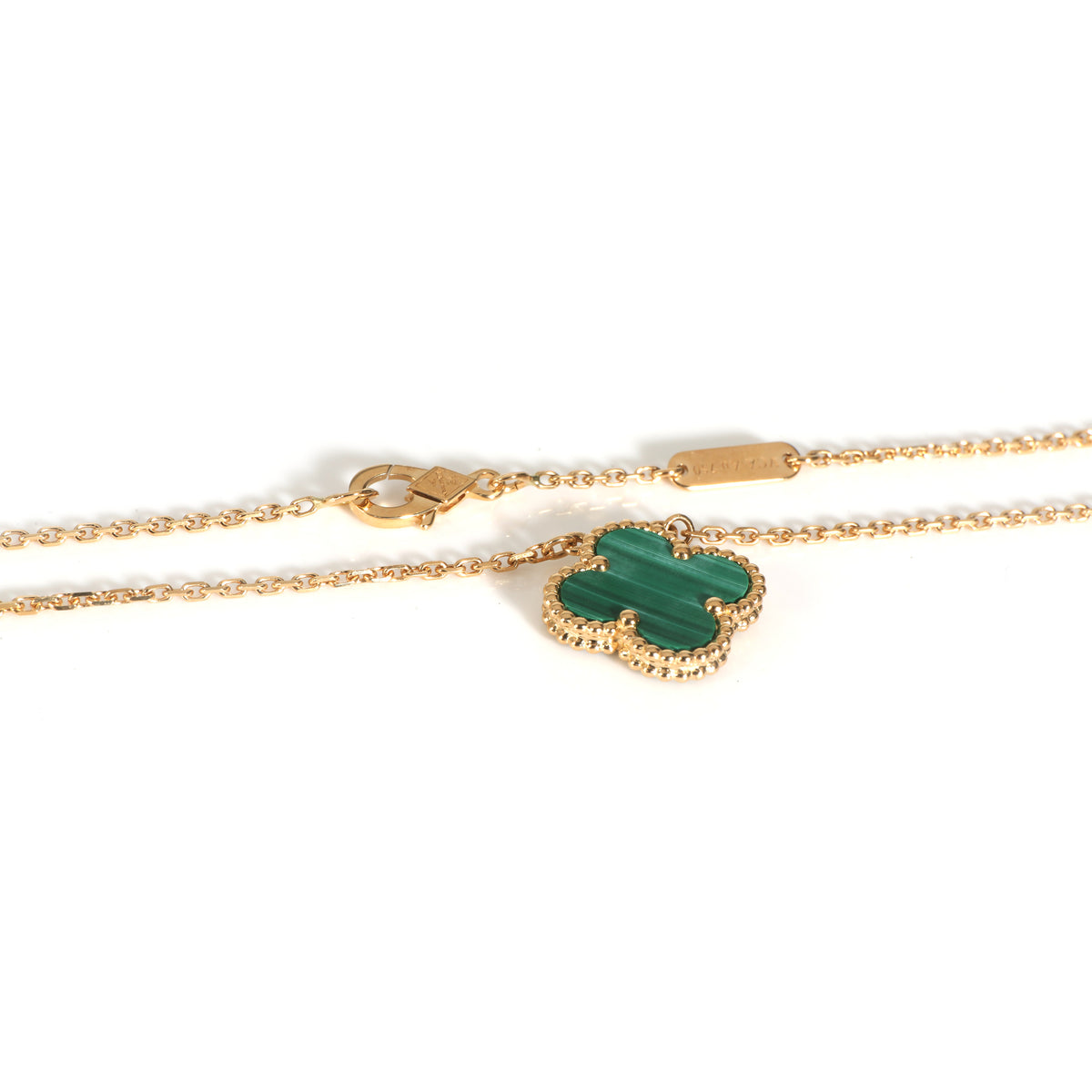 Alhambra Malachite Pendant in 18k Yellow Gold