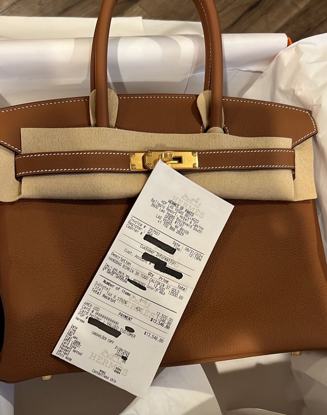 Gold Togo Birkin 30 GHW