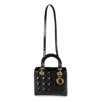 Black Patent Cannage Medium Lady Dior