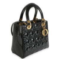 Black Patent Cannage Medium Lady Dior