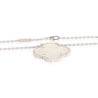 Alhambra Mother Of Pearl Pendant in 18k White Gold