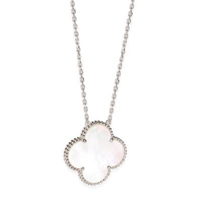 Alhambra Mother Of Pearl Pendant in 18k White Gold