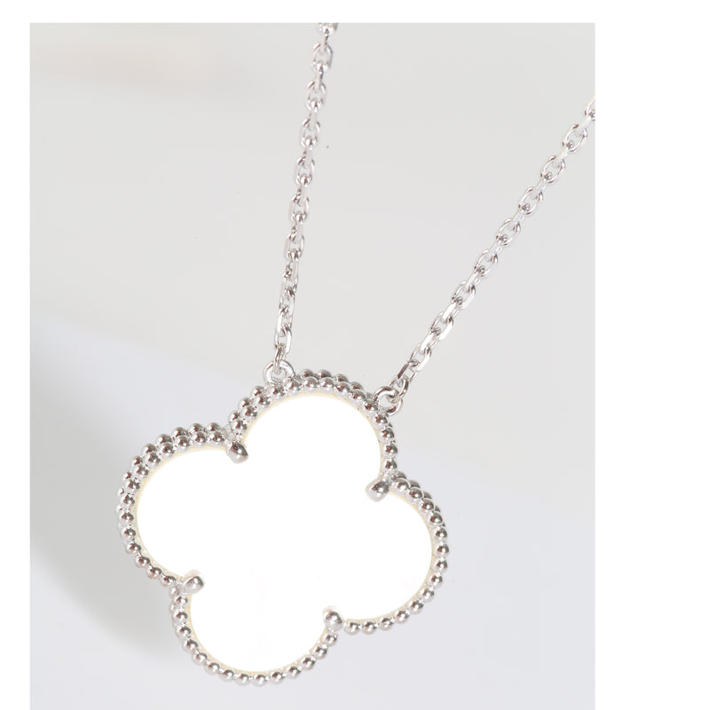 Alhambra Mother Of Pearl Pendant in 18k White Gold