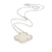 Alhambra Mother Of Pearl Pendant in 18k White Gold