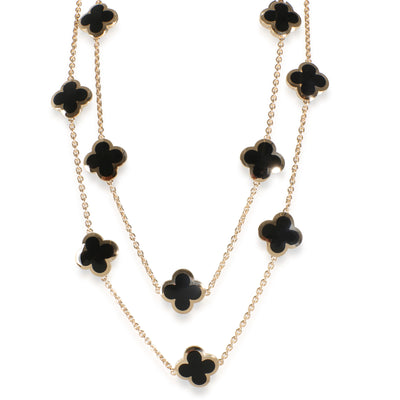 Pure Alhambra Necklace With Onyx