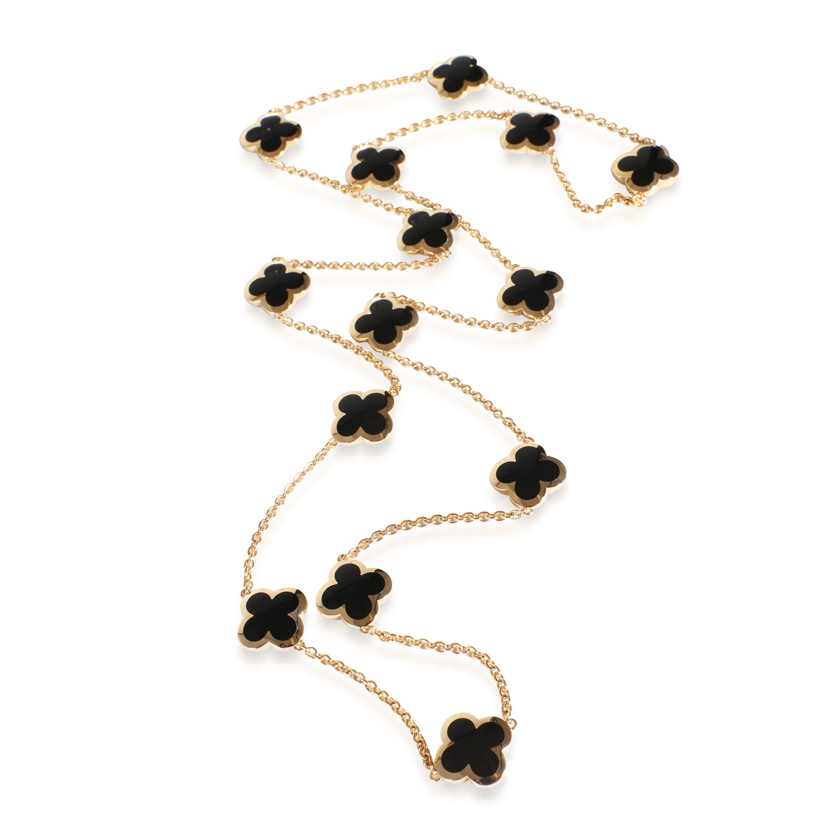 Pure Alhambra Necklace With Onyx