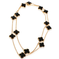 Pure Alhambra Necklace With Onyx