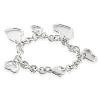 Charm Bracelet With Hearts in Sterling Silver