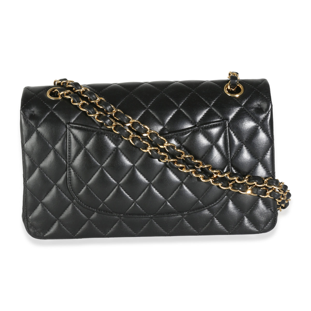 Black Quilted Lambskin Medium Classic Double Flap Bag