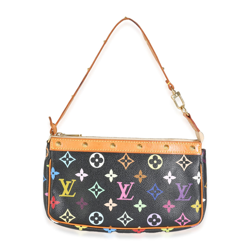 Black Multicolor Monogram Canvas Pochette Accessoires