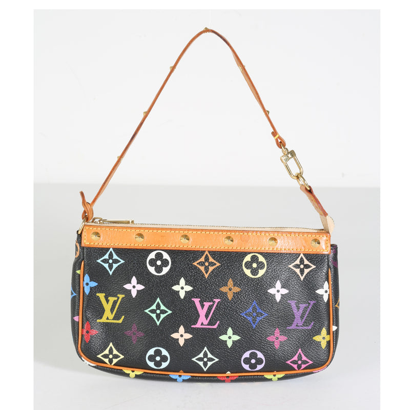 Black Multicolor Monogram Canvas Pochette Accessoires