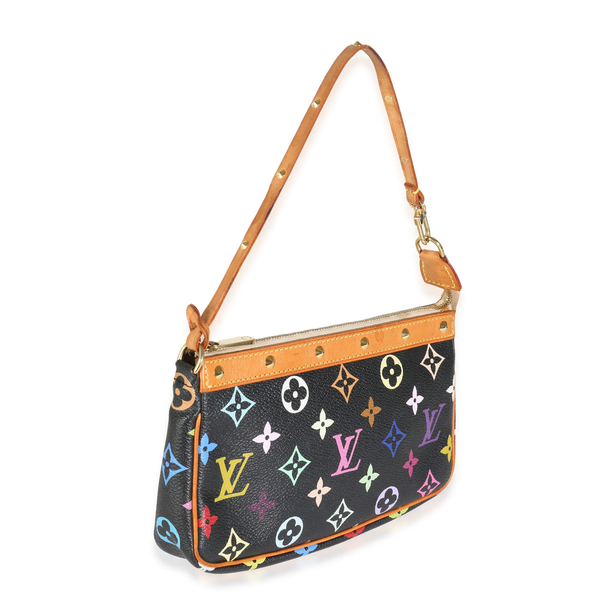 Black Multicolor Monogram Canvas Pochette Accessoires