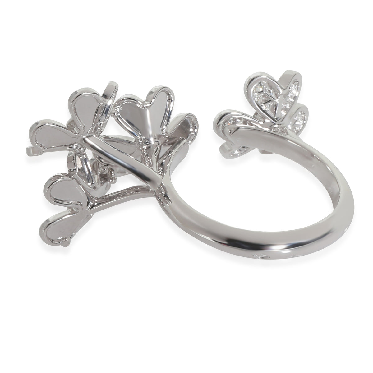 Frivole Ring With Diamonds In 18K White Gold