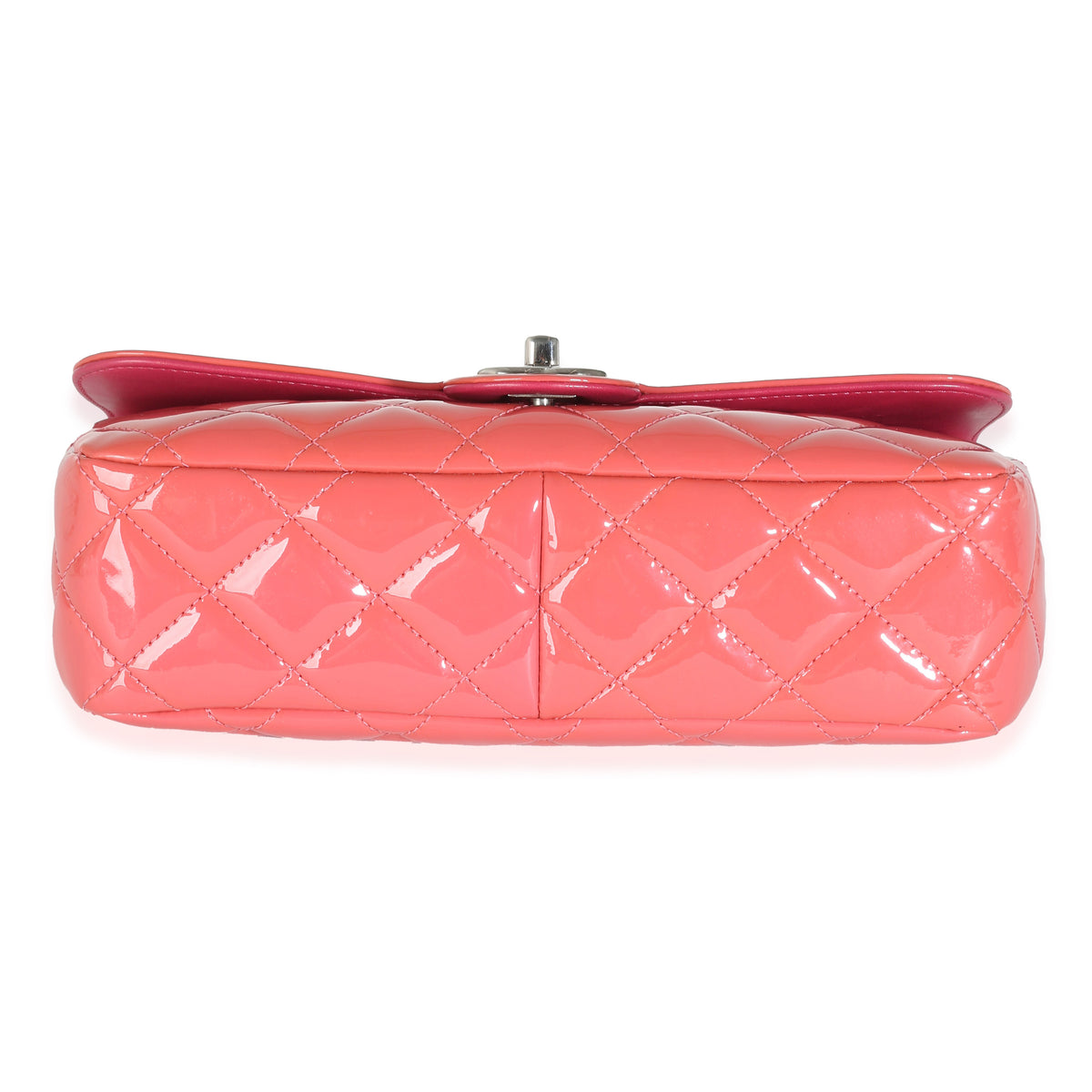 Pink Quilted Patent Medium Coco Shine Flap Bag