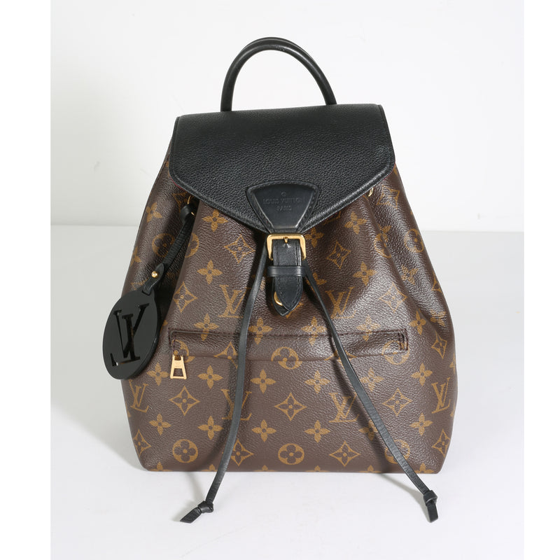 Black Monogram Canvas Montsouris Backpack NM