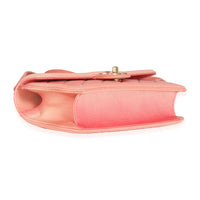 Coral Ombre Quilted Caviar Small Sunset By The Sea Flap Handbag