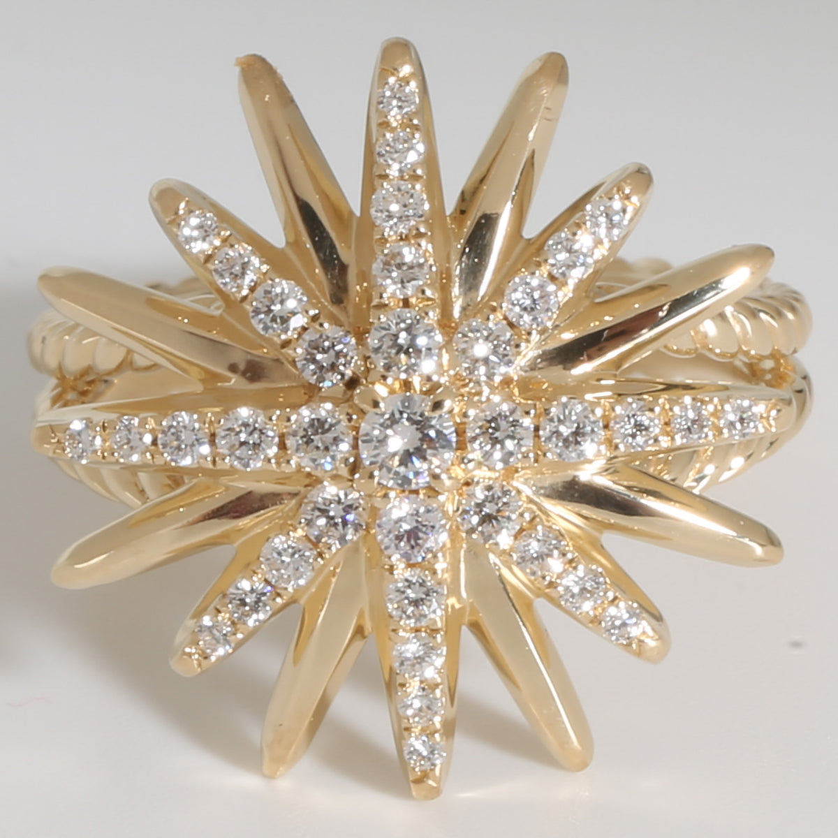 Starburst Ring in 750 Yellow Gold 0.4 CTW