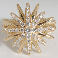 Starburst Ring in 750 Yellow Gold 0.4 CTW