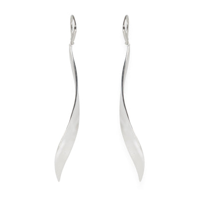 Gehry Willow Drop Earrings in Sterling Silver