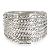 Sculpted Cable Fashion Ring in  Sterling Silver 0.33 CTW