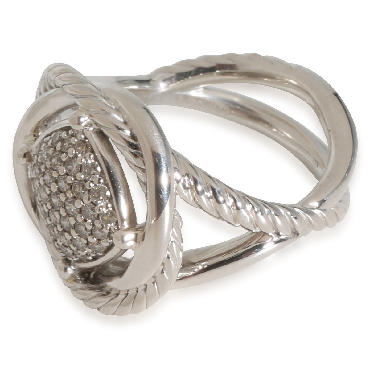 Infinity Diamond Ring in Sterling Silver 0.33 CTW