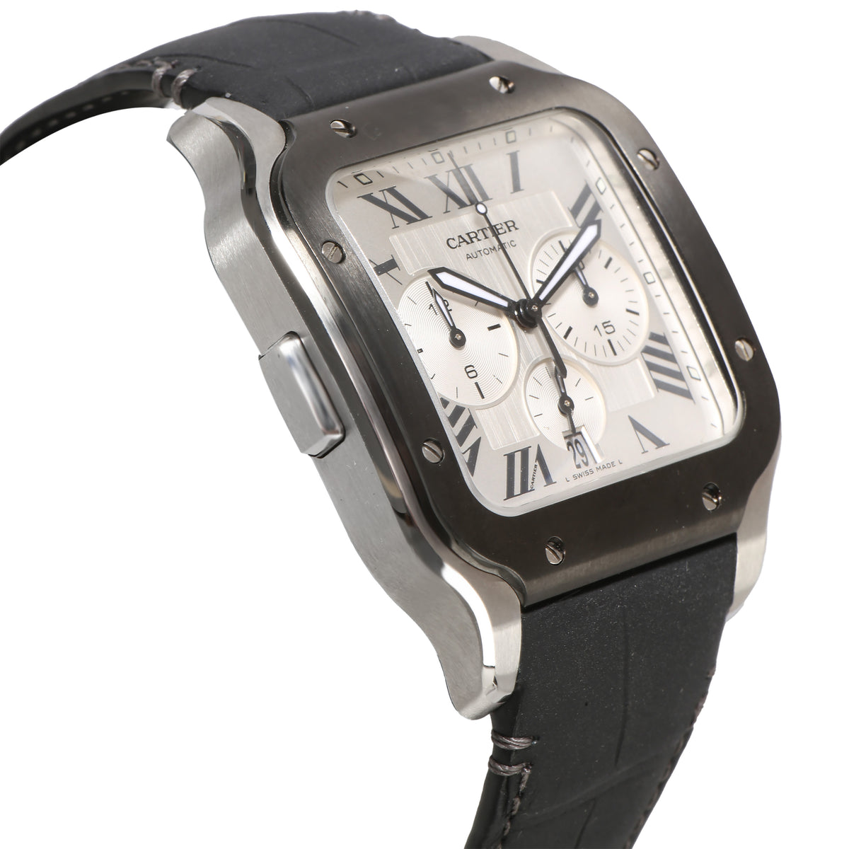 Santos de Cartier Chrono WSSA0017 Mens Watch in  Stainless Steel