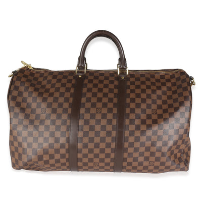 Damier Ebene Canvas Keepall Bandouliere 55