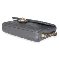 Chanel Gray Quilted Lambskin Crush On Chains Flap Bag Handbag clasp