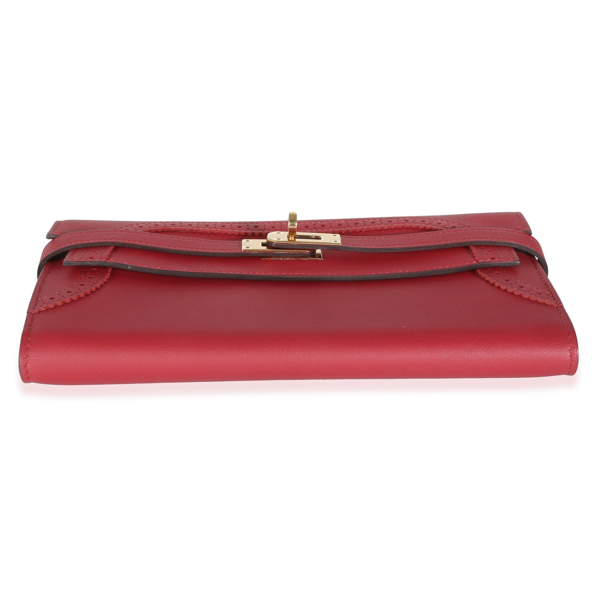 Rouge Grenat Swift Ghillies Kelly Longue Wallet GHW