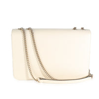 White Dollar Calfskin Medium Interlocking G Flap Bag