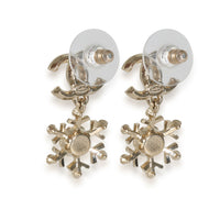 2019 Crystal Snowflake CC Drop Gold Plated Earring