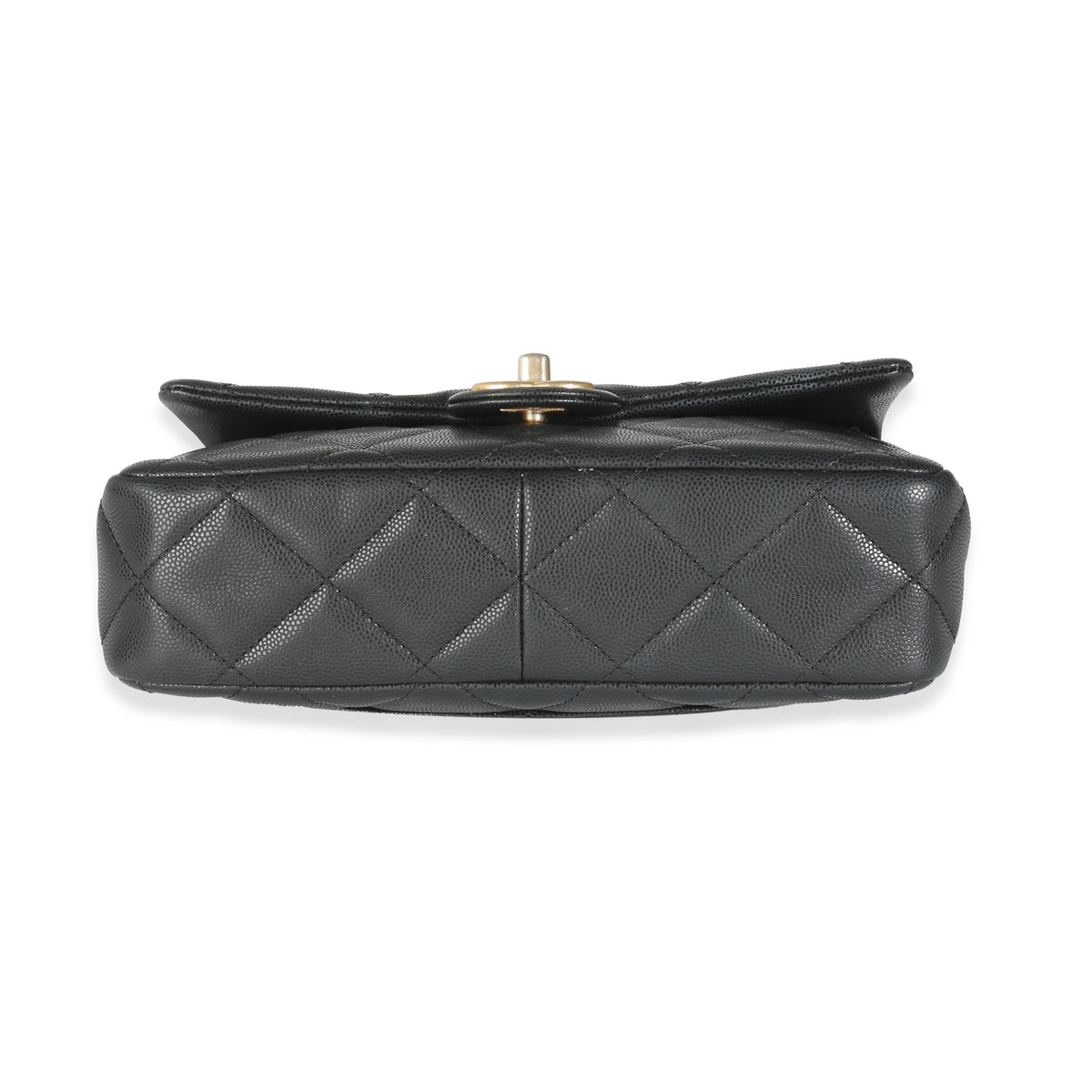 Black Quilted Caviar Multi Chain Messenger Flap Bag