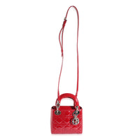 Red Patent Cannage Mini Lady Dior